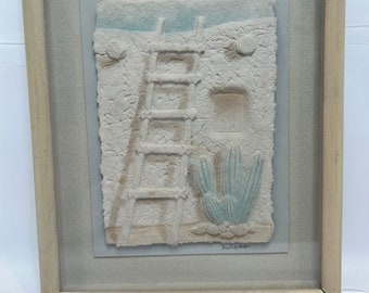 Original Wesley Wess Smith “archway” 3D Pressed Paper Art • Signed