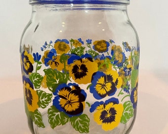 Vintage Anchor Hocking Pansy Jar