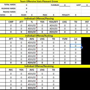 Scheda statistica partita/stagione di calcio