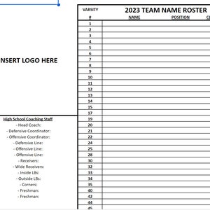 Roster Template Bundle