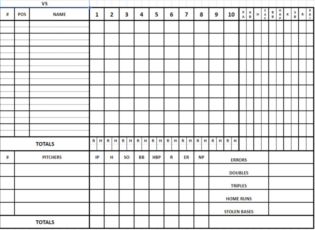 BASEBALL: Scorebook Etsy BASEBALL: Scorebook Etsy