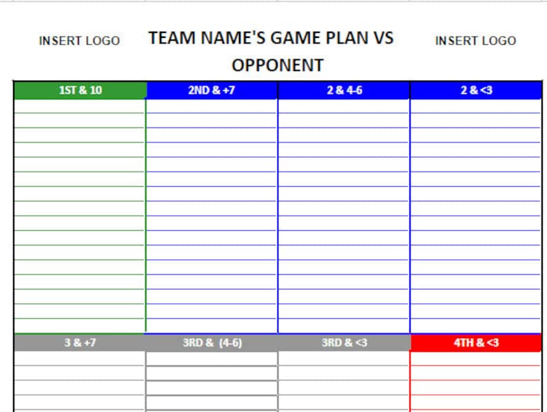 Offensive Call Sheet Bundle Etsy
