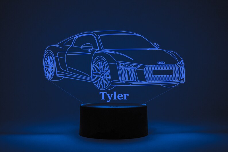 Personalized Audi R8 LED Light Personalized Gift Multi Color Led Light