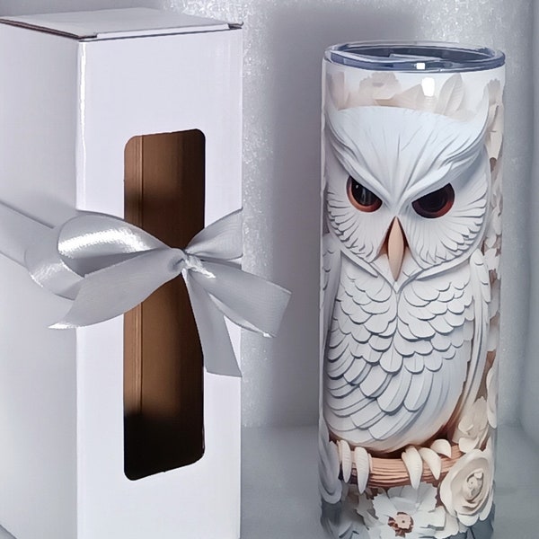 Ivory Owl 20 oz Sublimation Tumbler