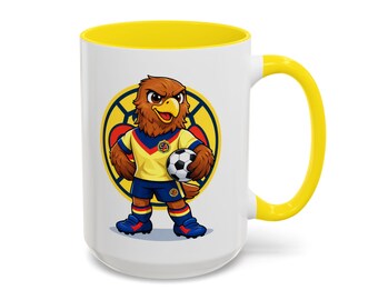 America Boy mascot coffee mug San valentines, valentines gift, Mexican valentines, soccer gift