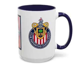 Coffee Mug - Retro Club Deportivo Guadalajara Las Chivas Logo, Soccer Fan Gift, Sports Team, Mexican Football, Ceramic Cup