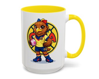 America Girl Mascot Coffee Mug, Soccer Fan Gift