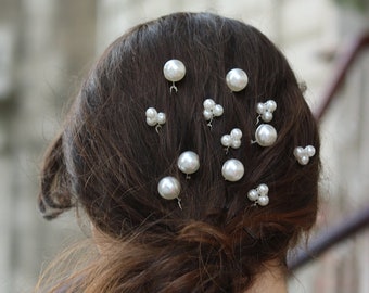Crystal Handmade Pearl Vine, Hair Jewelry, Bridal Hair Jewelry, Classic White wedding Headband, Bride Hair Vine, Wedding Headband for Bride
