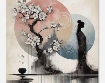 Shadow | Japandi style art print | wall art | deliver to your door | Museum-Quality Matte Paper Poster