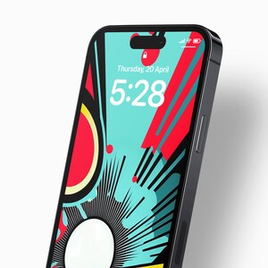 Pop Art iPhone Wallpaper • iPhone / Android Background image • Pop Art Illustration Phone Lock Screen • Phone Wallpaper • Instant Download