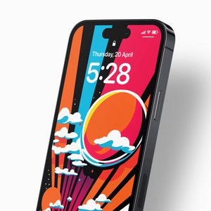 Pop Art iPhone Wallpaper • iPhone / Android Background image • Pop Art Illustration Phone Lock Screen • Phone Wallpaper • Instant Download