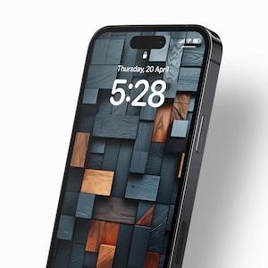 Sfondo di blocchi di legno • Immagine di sfondo per iPhone / Android • Schermata di blocco con motivo in legno • Sfondo del telefono • iOS • Apple • Download immediato