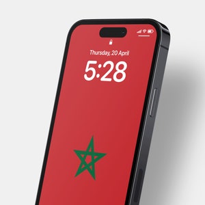Sfondo del telefono con bandiera del Marocco, iPhone, immagine di sfondo Android, schermata di blocco della Coppa del mondo femminile di calcio, iOS, Apple, download di calcio