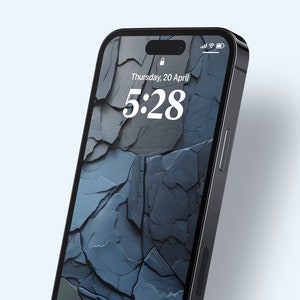 Blue Slate Wallpaper iPhone / Android Hintergrundbild • Stein Muster Sperrbildschirm • Telefon Hintergrundbild • iOS • Apple • Sofort Download