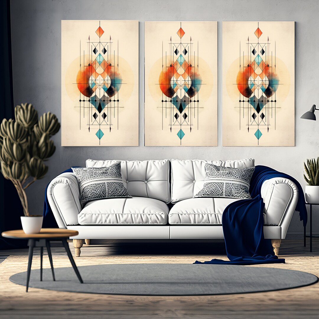 Geometric Art Print, Modern Wall Art (digital Download) - Etsy