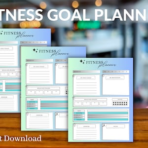 Fitness Planner, Workout Planner, Weight Loss & Wellness Journal, Digital Fitness Planner, Health Meal Self Care Tracker, Fitness Printable