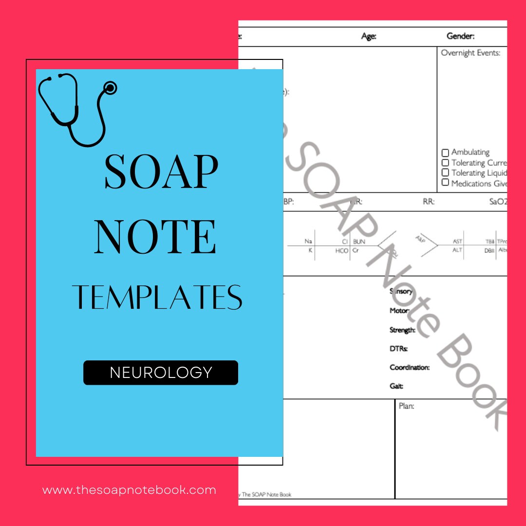 SOAP Note: Neurology - Etsy