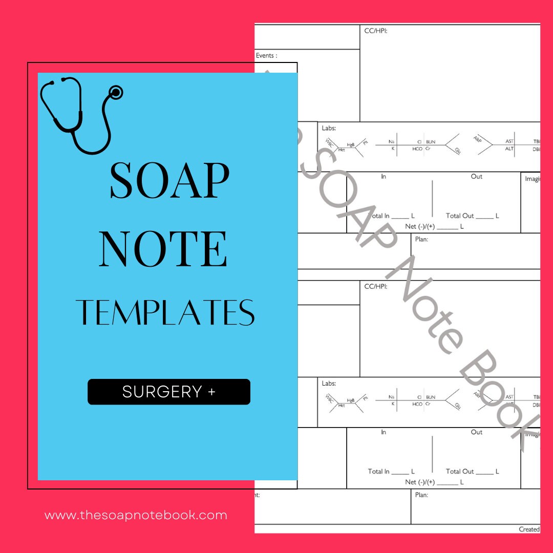 SOAP Note Surgery Etsy