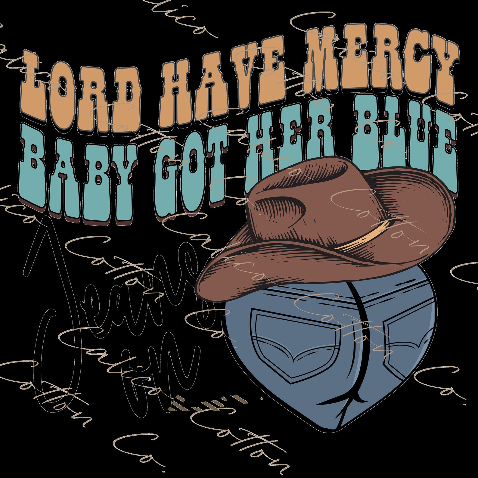 Baby's Got Her Blue Jeans On PNG Digital Download Etsy