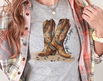 Boots och boogie-skjorta, 90-tals countrymusikskjorta, cowboybootsskjorta, cowgirlskjorta, countrymusikskjorta, vintage countryskjorta