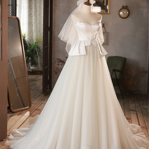 Light Wedding Dress Etsy