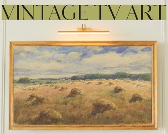 Wheat Field Samsung Frame TV Art, Fall Art, Vintage Art, Digital Download, Instant Download, LG tv Art
