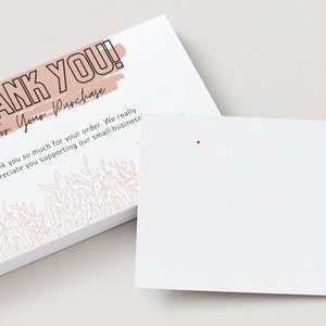 Thank you for supporting my small business digital download business cards, Minimalist Printable Business Cards, Instant Download & stickers