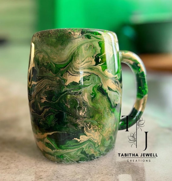 Custom Alcohol Ink Swirl Coffee Mugs: 14 Oz, Ink Swirls, Marbled Mug,  Glitter - Etsy