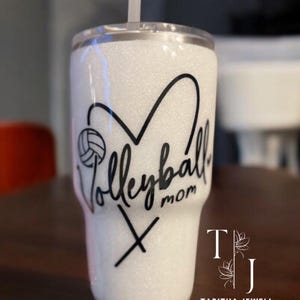 Volleyball Mom/Volleyball Tumbler/Glitter Tumbler/Sports Mom