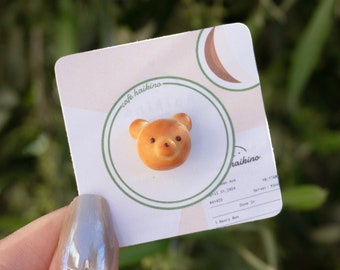 bear bread magnet - cute fake food decorative magnet