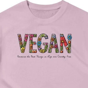 Camiseta vegana &quot;Lo mejor de la vida es libre de crueldad animal&quot; / Activismo / Derechos de los animales / Camisetas veganas / Regalos veganos / Camiseta unisex