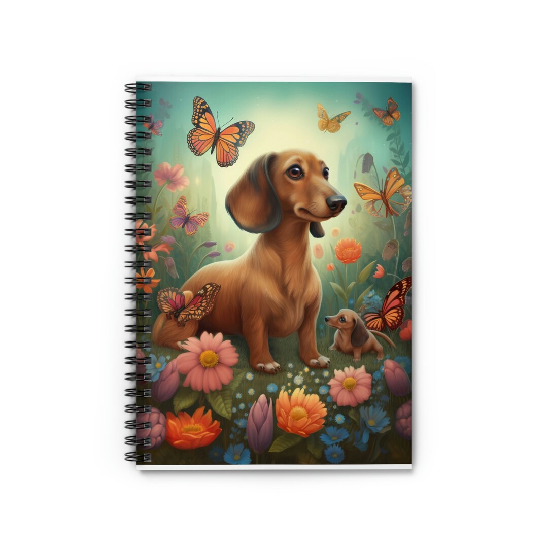 Mother Dachshund and Her Puppies Spiral Notebook Journals and Etsy