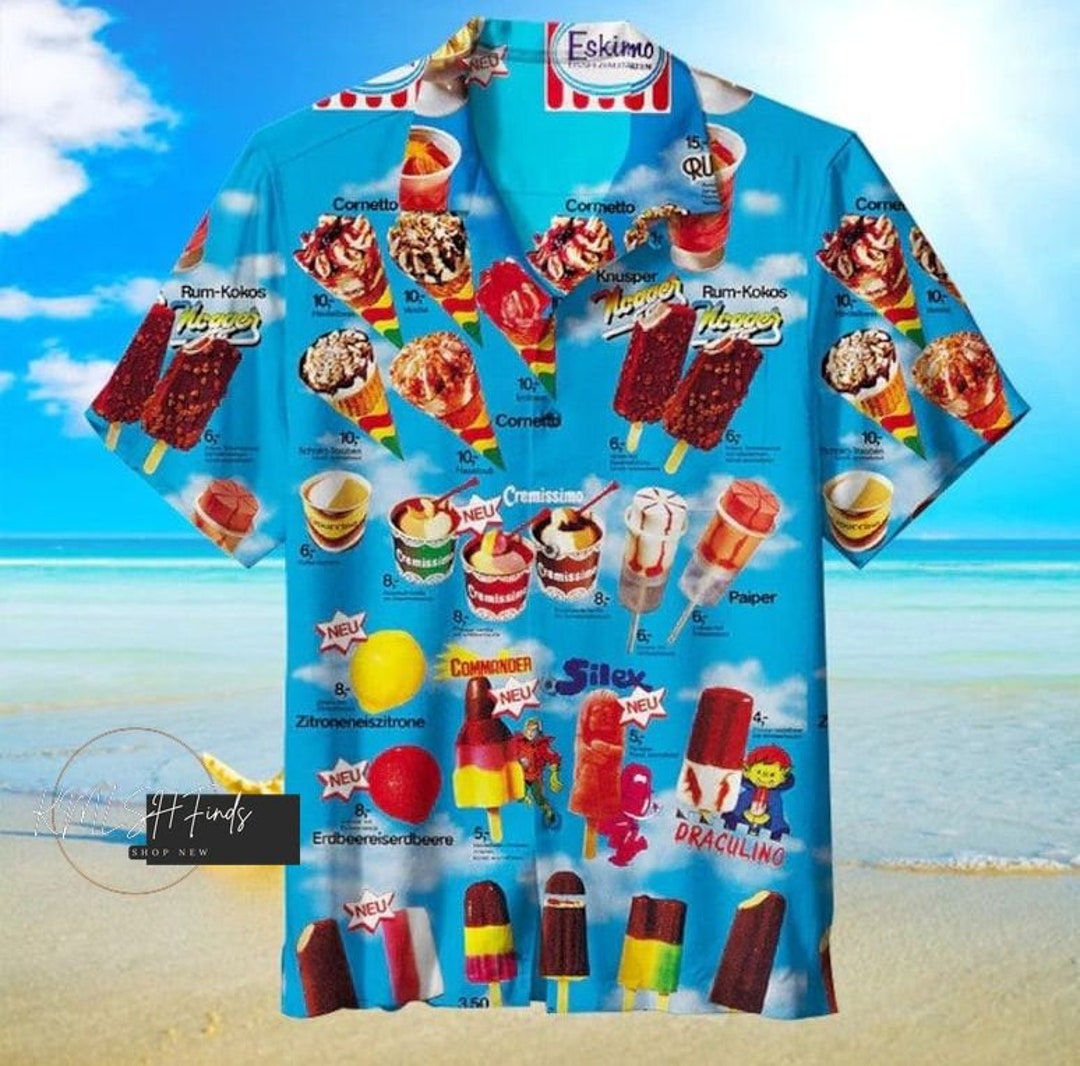 Ice Cream Shirts for Men 3d Printed Men's Hawaiian Shirt - Etsy