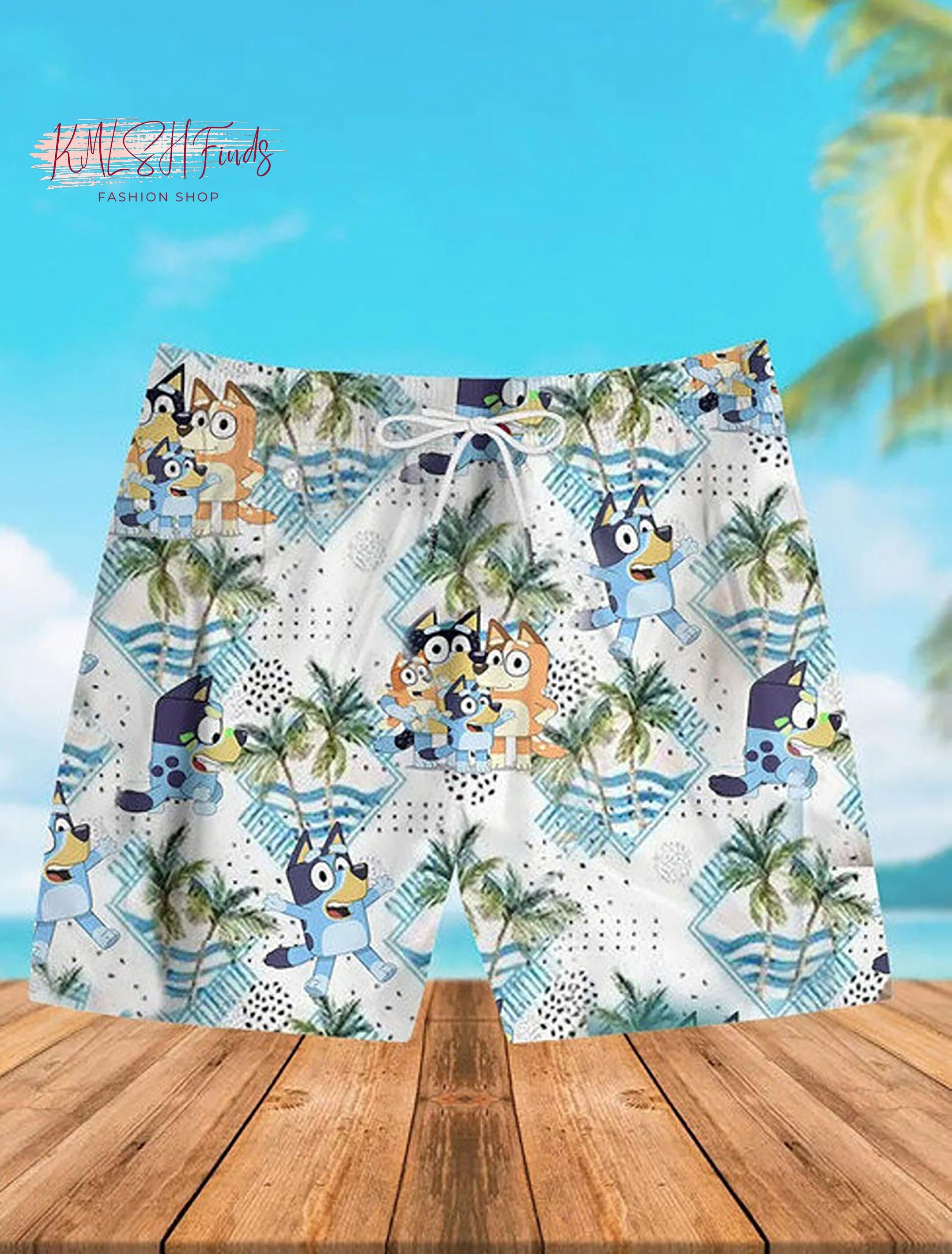 Blueydad Dad Life Hawaiian Shorts, Summer Hawaii Shorts