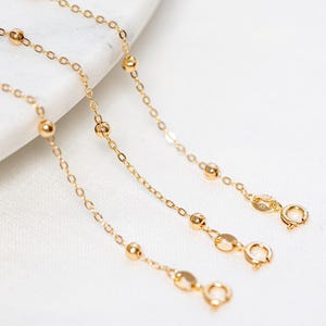Gold Filled Cable Satellite Chain, Flat Oval Link Chain, Finished Gold Filled Necklace Chain, 1.5mm Necklace, 18k Gold Filled Chain, N14