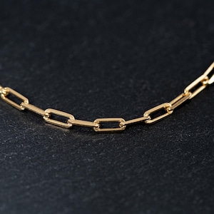 Paperclip Necklace, Gold Filled Paperclip Chain, Gold Filled Chain, Gold Filled Anchor Link Chain, Finished Necklace, 8x3.5mm, N3