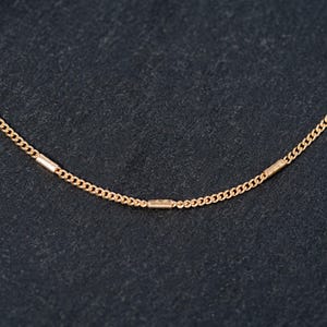 Gold Filled Cable Satellite Chain, Bar Satellite Chain, 18k Gold Filled Tube Satellite Chain, Finished Necklace, 1.5mm Necklace, N12