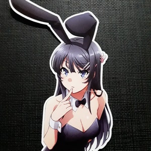 Mai Sakurajima Bunny Girl Glossy Sticker Anime Character Waterproof!