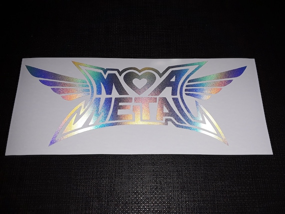 Moa Babymetal Logo Moametal Holo Foil Silver Sticker Vinyl Decal