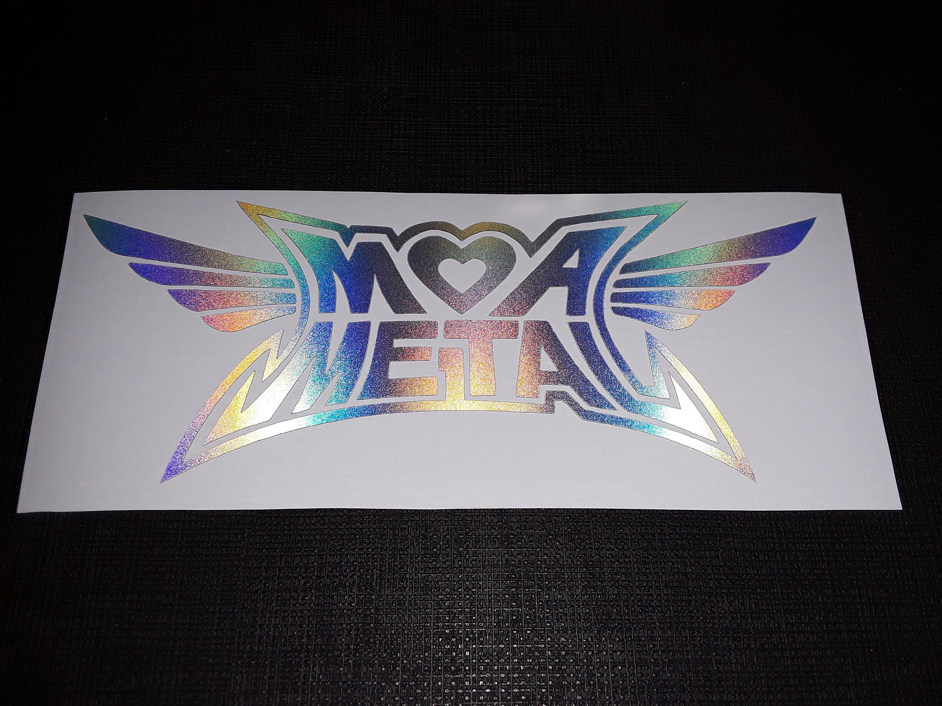 Moa Babymetal Logo Moametal Holo Foil Silver Sticker Vinyl Decal