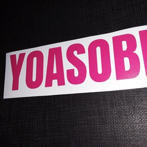 Yoasobi Logo Pink J-pop Sticker Vinyl Decal Waterproof! - Etsy