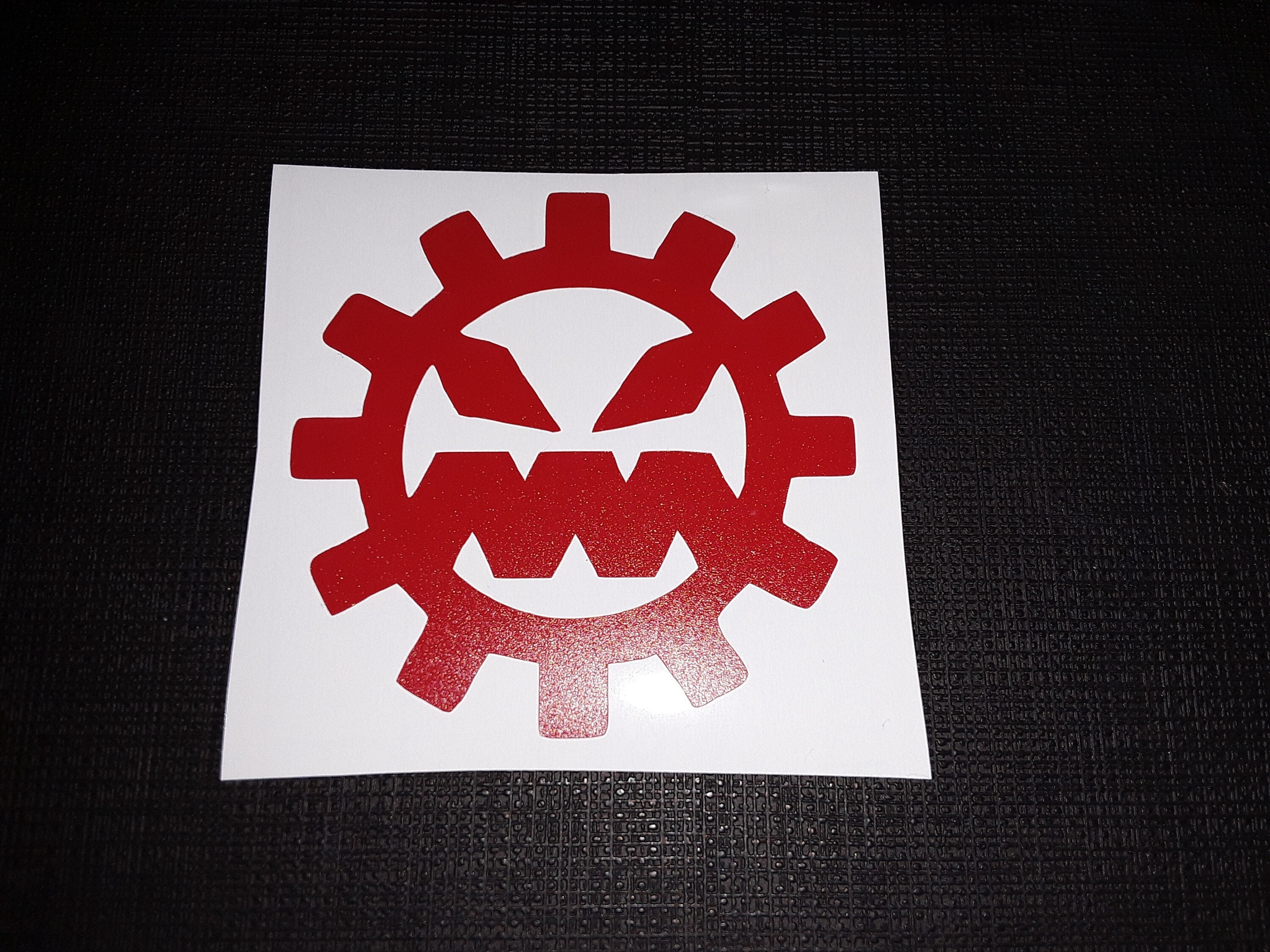 Dethklok Logo Klokateer Gears Band Holo Foil Silver Sticker Vinyl Decal Waterproof!