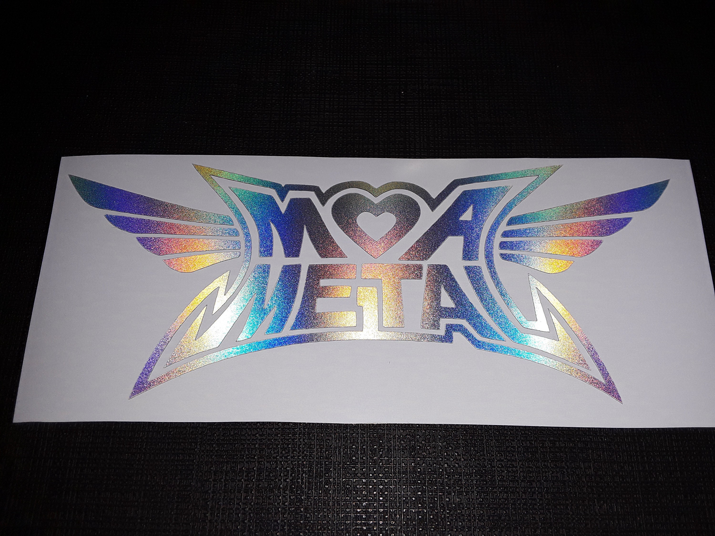 Moa Babymetal Logo Moametal Holo Foil Silver Sticker Vinyl Decal