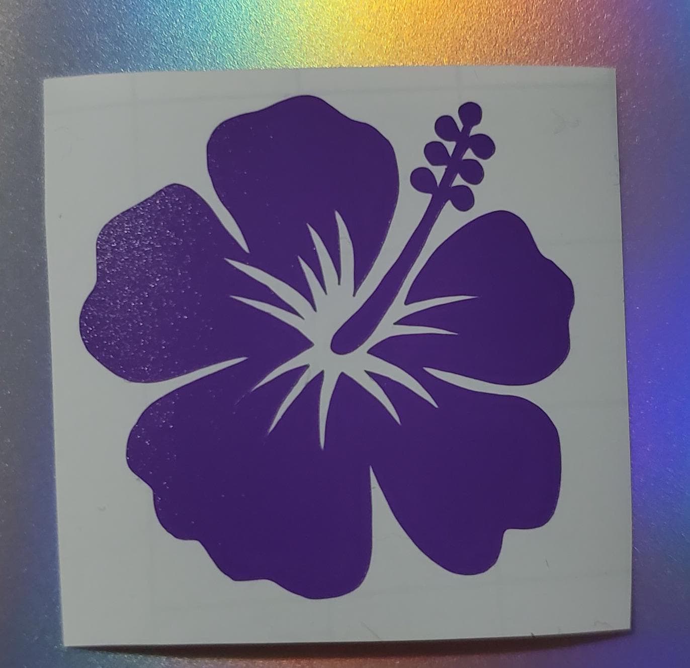INDIGOS UG Adesivo Auto - Sticker - Auto - JDM - Die Cut - Hibiscus Flower - Hawaiian - Car, Truck, Notebook, Vinyl Decal Sticker - Rosa - 101mm x 114mm