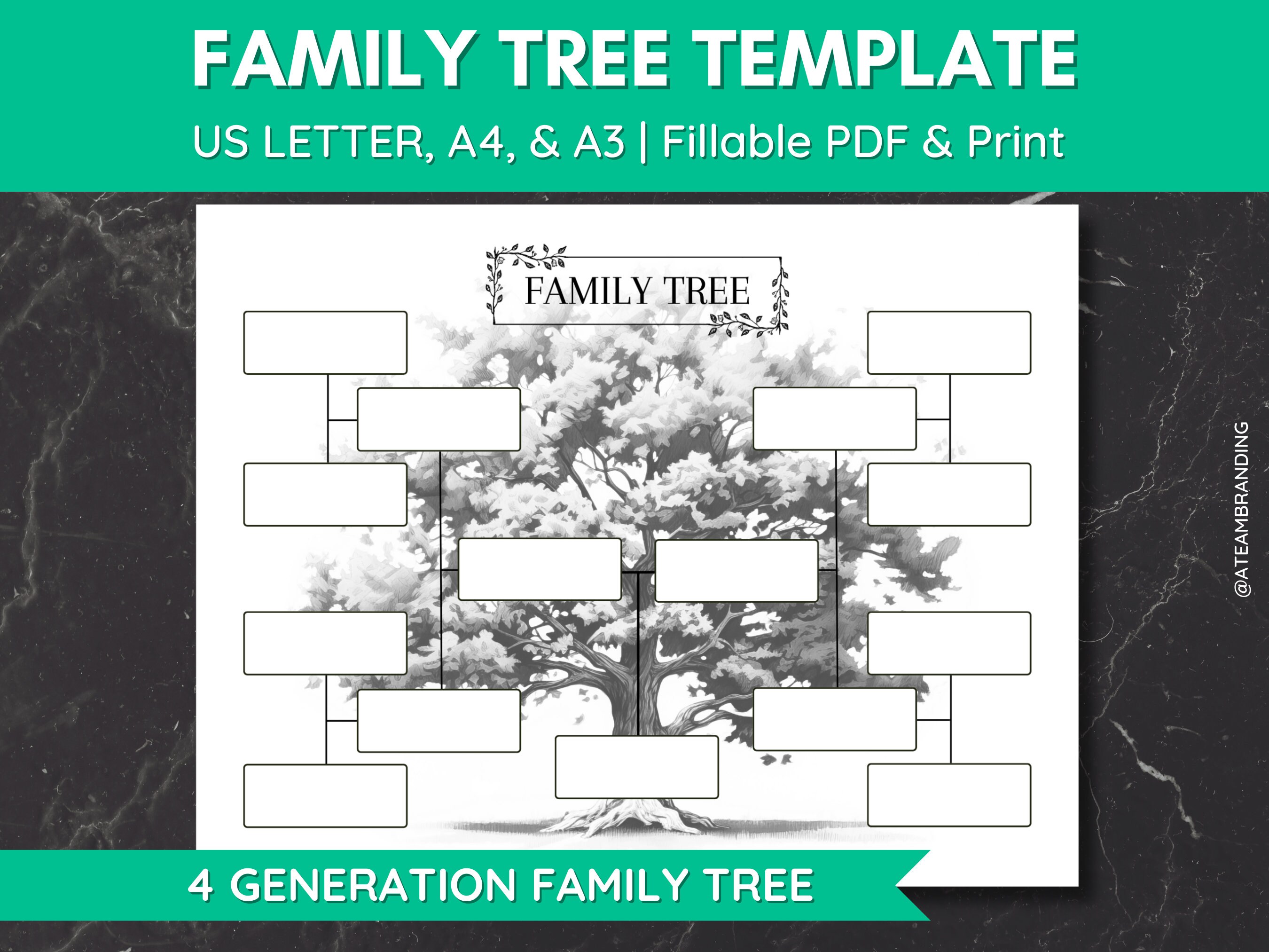 Custom Family Tree Chart, Ancestry Print, Genealogy Tree, Descendant Tree,  Personalised Mum Anniversary, Grandparent Family Gift 