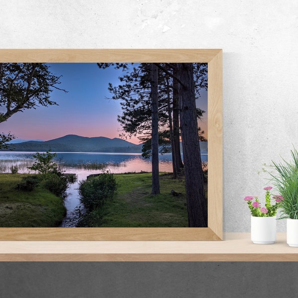 Lake Eaton, Adirondacks at Sunset Digital Print