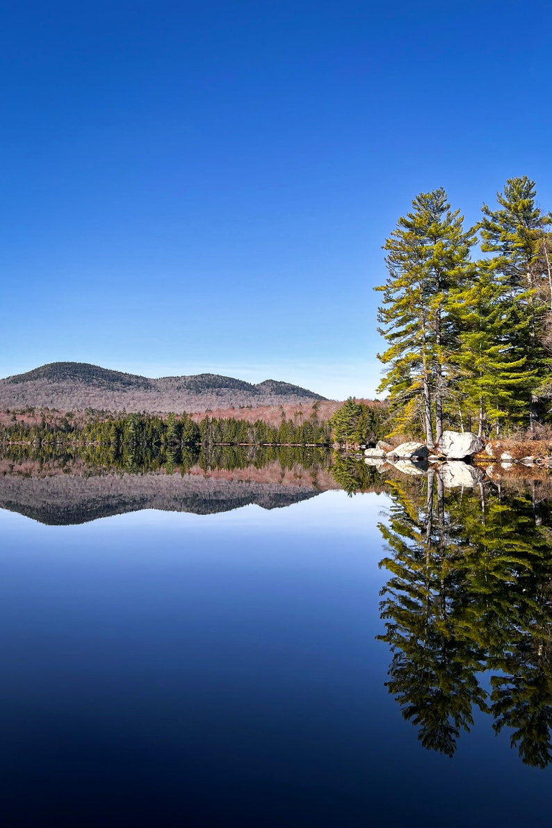 Adirondacks Lake Eaton Reflections Digital Photograph Etsy