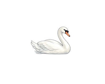 Sassy Swan Sticker