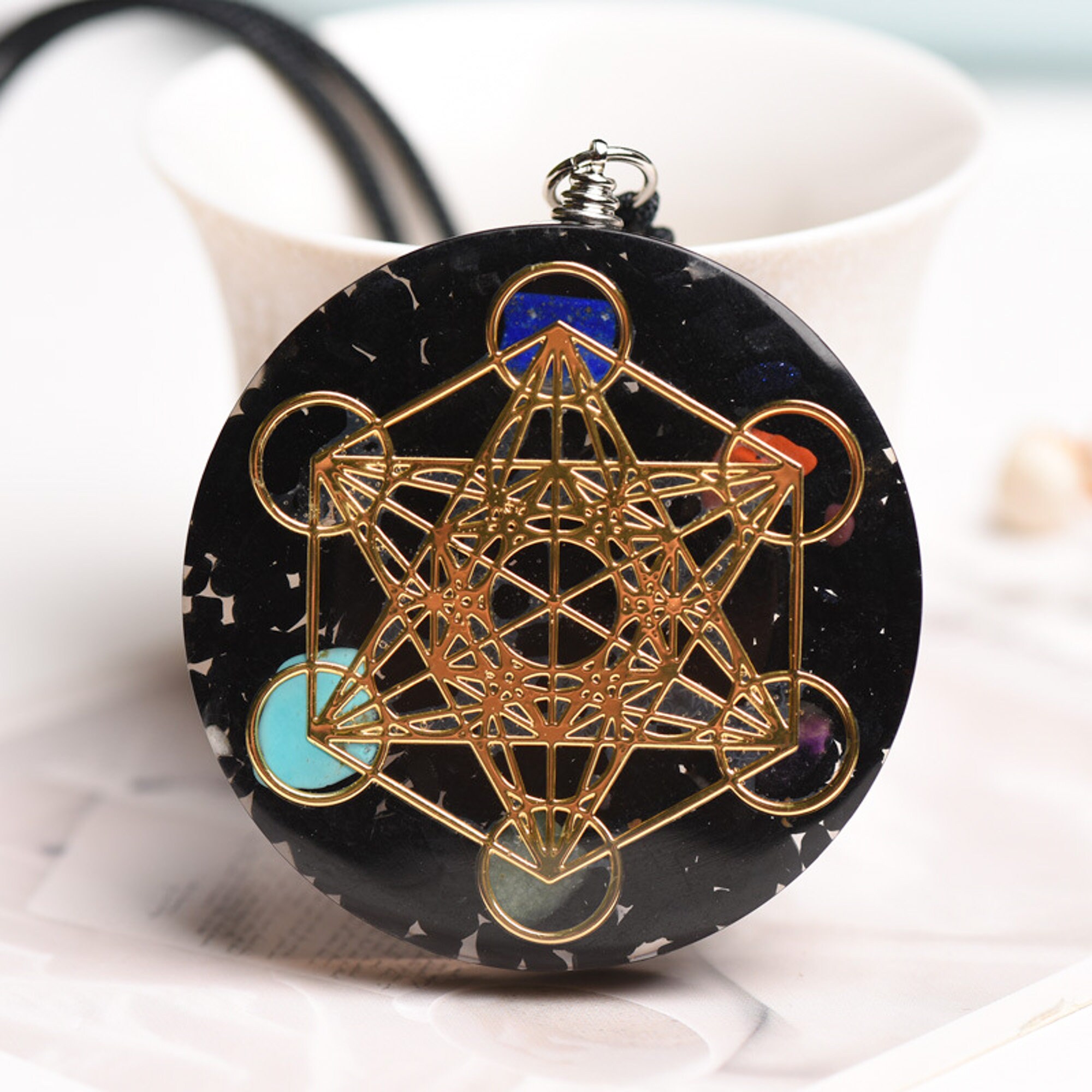 Metatron Cube Orgonite Tesla coil holographic visual effect (watch