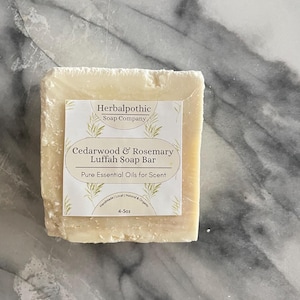 Cedarwood & Rosemary Luffah Soap Bar 4-5oz